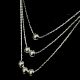 Handcrafted 92.5 Sterling Silver Triple Layer Silver Ball Chain